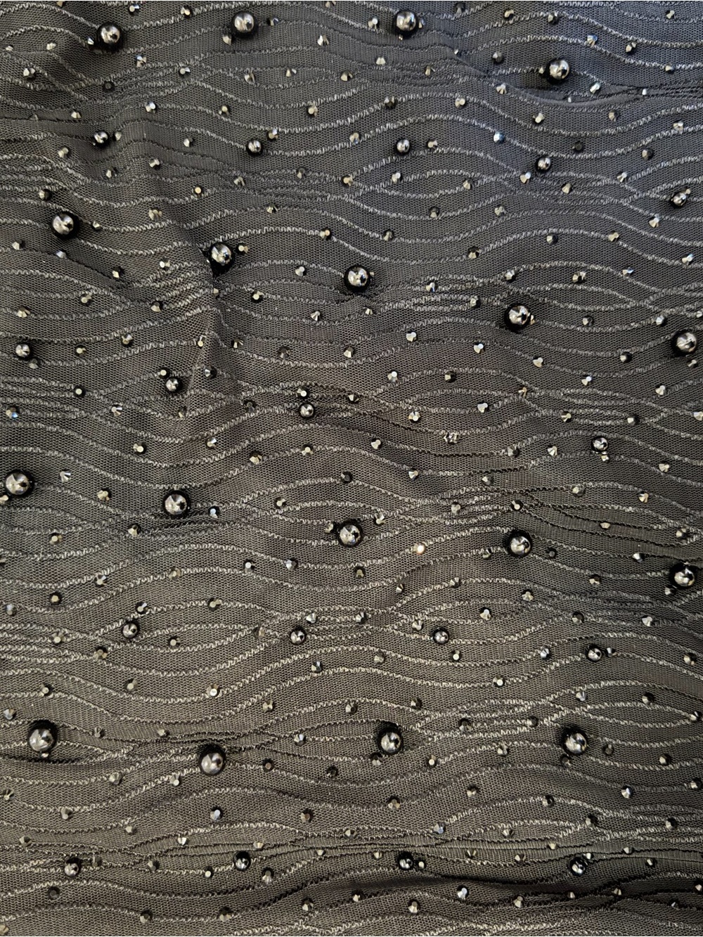 Black Beaded Cut Out Mini Dress - Picture 2 of 3